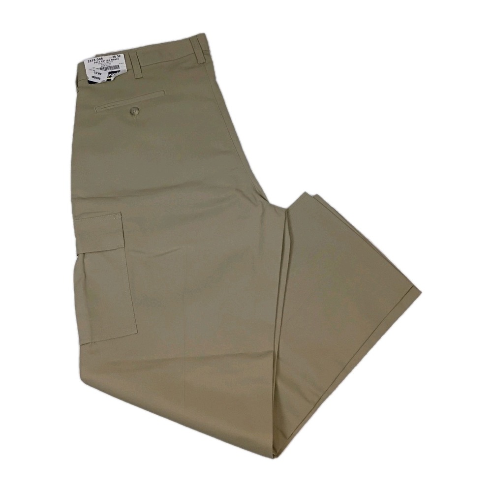 NEW Men's Cargo Work Pants Trousers‎ 38x32 Beige Polyester Blend Edwards